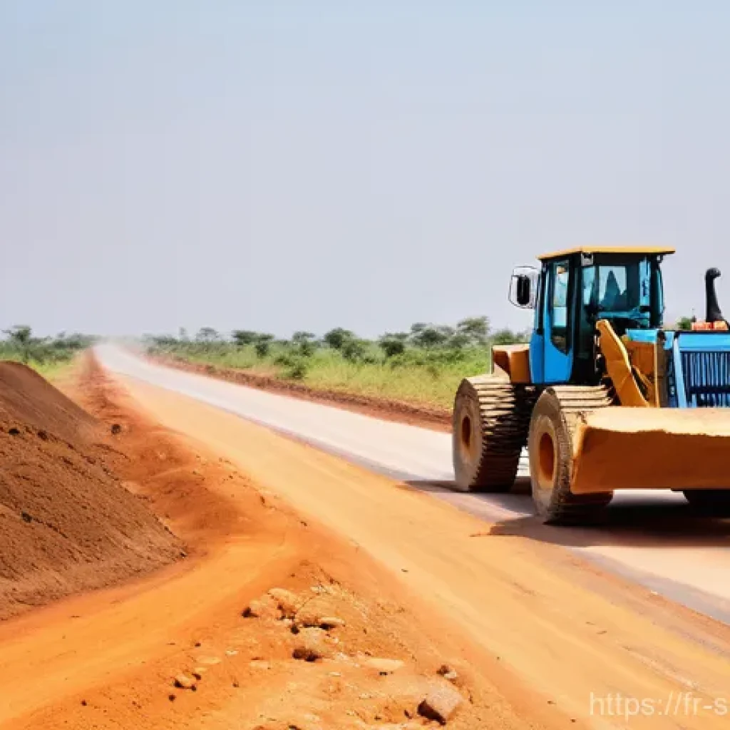 남수단과 중국 관계 - **Prompt 1: Bustling Construction Site of a New Road in South Sudan**
    A vibrant, sunlit scene de...