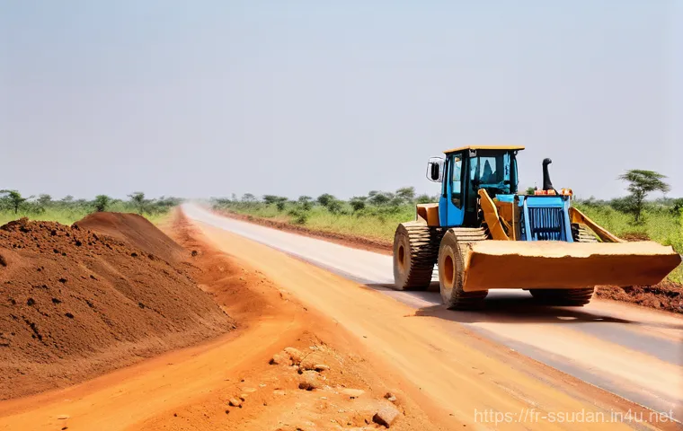 남수단과 중국 관계 - **Prompt 1: Bustling Construction Site of a New Road in South Sudan**
    A vibrant, sunlit scene de...