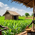 Home 23 남수단 NGO 활동 - A vibrant rural community workshop scene in South Sudan focused on sustainable agriculture training:...